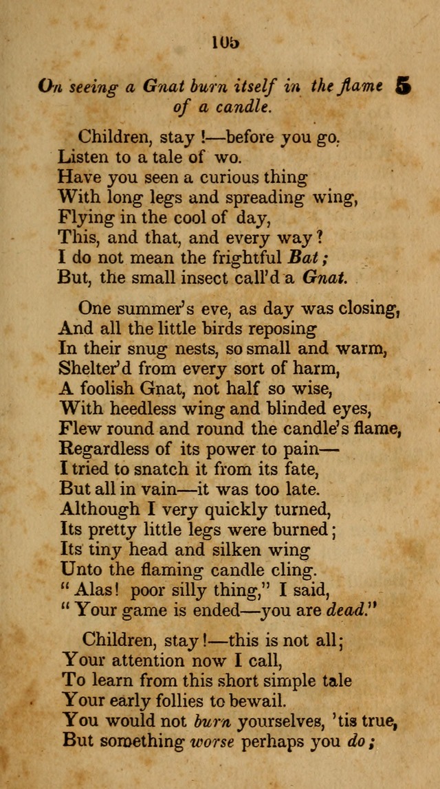 The Infant School and Nursery Hymn Book: being a collection of hymns, original and selected; with an analysis of each, designed to assist mothers and teachers... (3rd ed., rev. and corr.) page 105