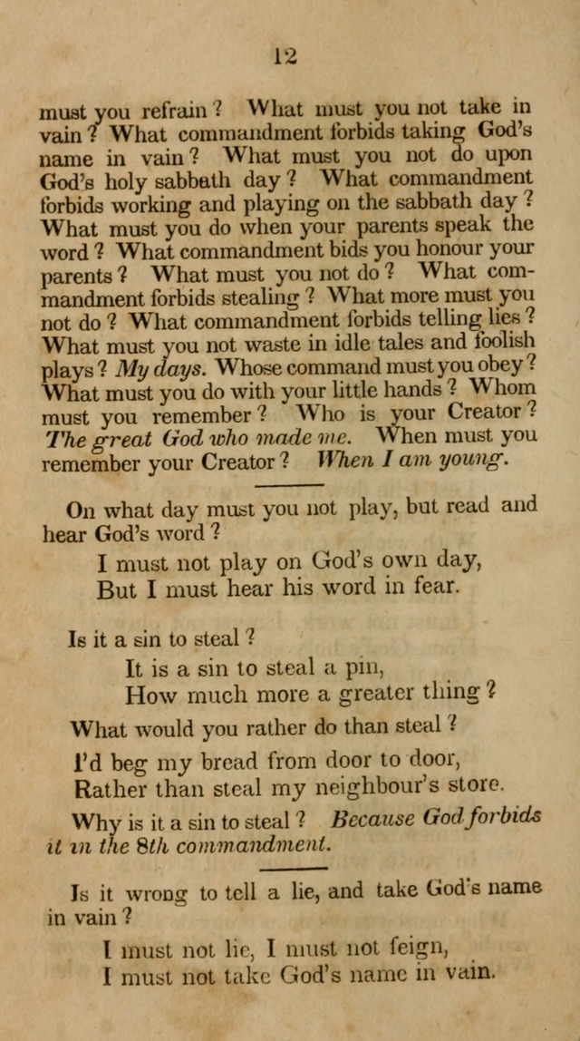 The Infant School and Nursery Hymn Book: being a collection of hymns, original and selected; with an analysis of each, designed to assist mothers and teachers... (3rd ed., rev. and corr.) page 12