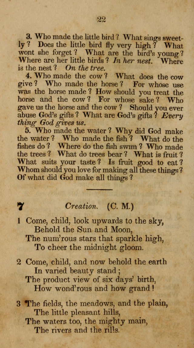 The Infant School and Nursery Hymn Book: being a collection of hymns, original and selected; with an analysis of each, designed to assist mothers and teachers... (3rd ed., rev. and corr.) page 22