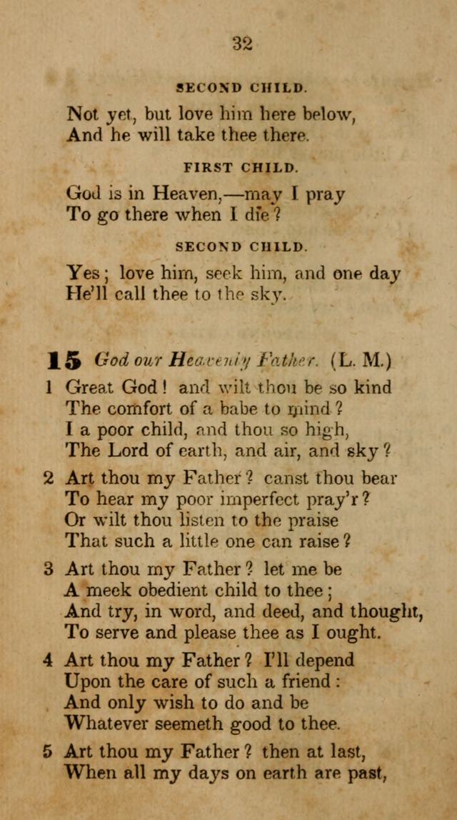 The Infant School and Nursery Hymn Book: being a collection of hymns, original and selected; with an analysis of each, designed to assist mothers and teachers... (3rd ed., rev. and corr.) page 32