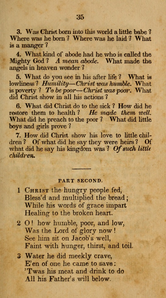 The Infant School and Nursery Hymn Book: being a collection of hymns, original and selected; with an analysis of each, designed to assist mothers and teachers... (3rd ed., rev. and corr.) page 35