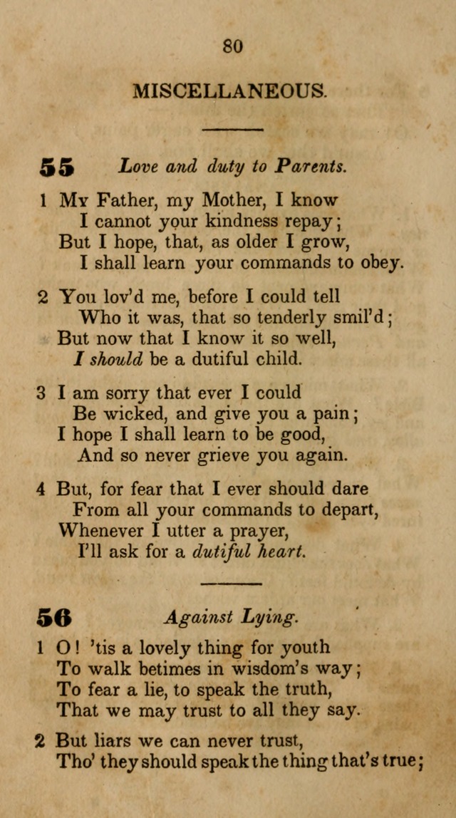 The Infant School and Nursery Hymn Book: being a collection of hymns, original and selected; with an analysis of each, designed to assist mothers and teachers... (3rd ed., rev. and corr.) page 80