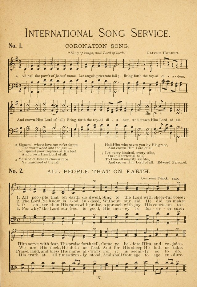 International Song Service: with Bright Gems from fifty authors, for Sunday-schools, gospel meetings, missionary and young people