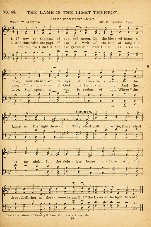 International Song Service: with Bright Gems from fifty authors, for Sunday-schools, gospel meetings, missionary and young people