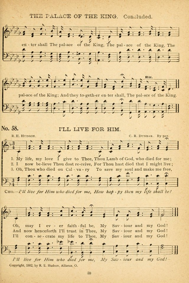 International Song Service: with Bright Gems from fifty authors, for Sunday-schools, gospel meetings, missionary and young people