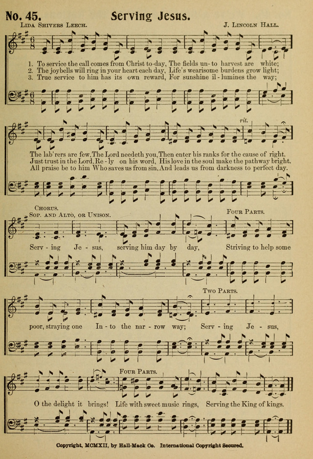 Ideal Sunday School Hymns page 45