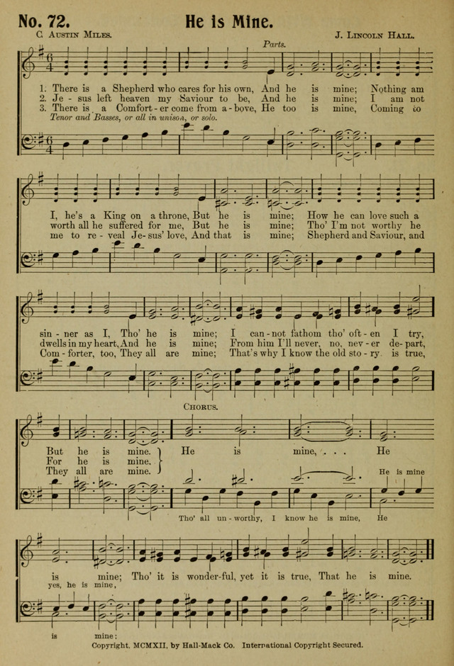 Ideal Sunday School Hymns page 72