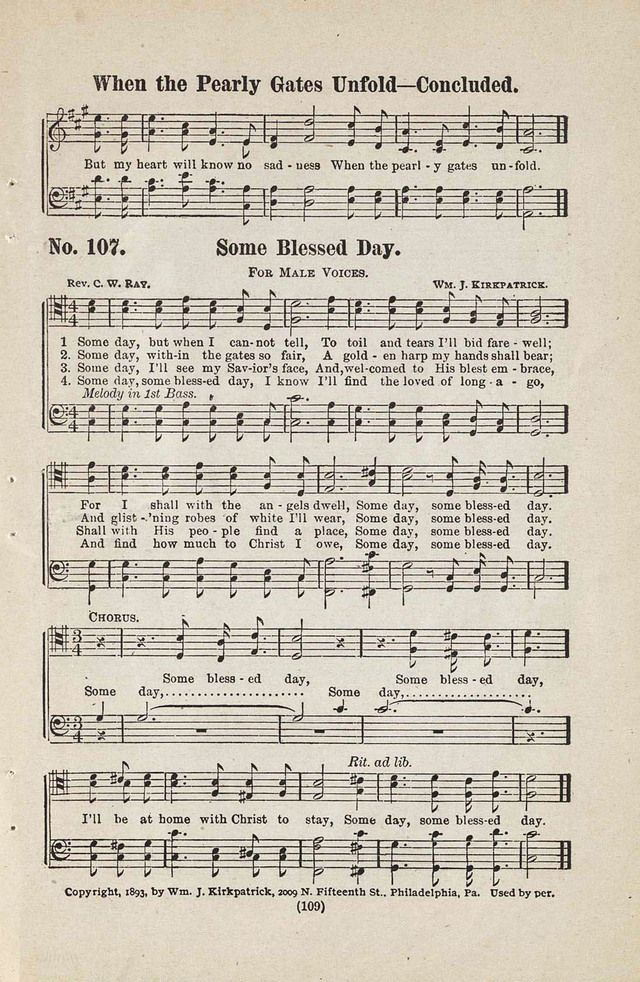 The Joy Bells of Canaan or Burning Bush Songs No. 2 page 107