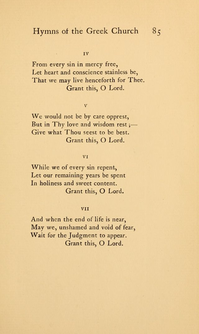 Hymns of the Greek Church page 85