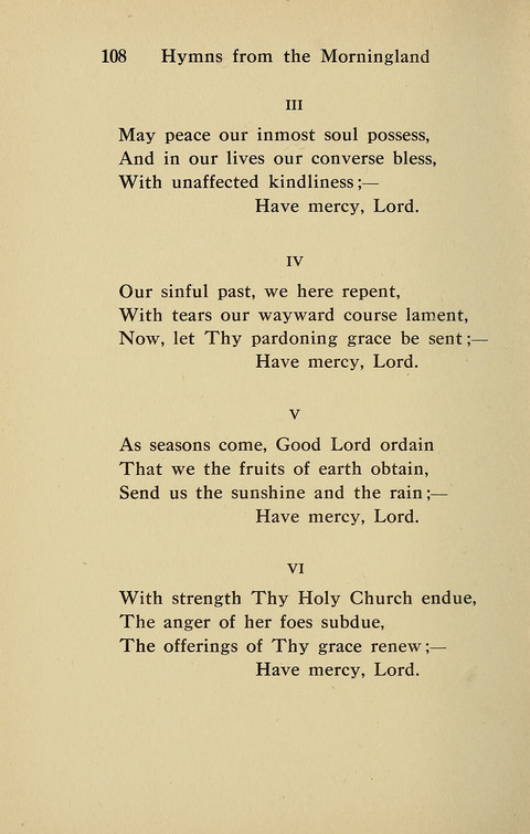 Hymns from the Morningland page 107