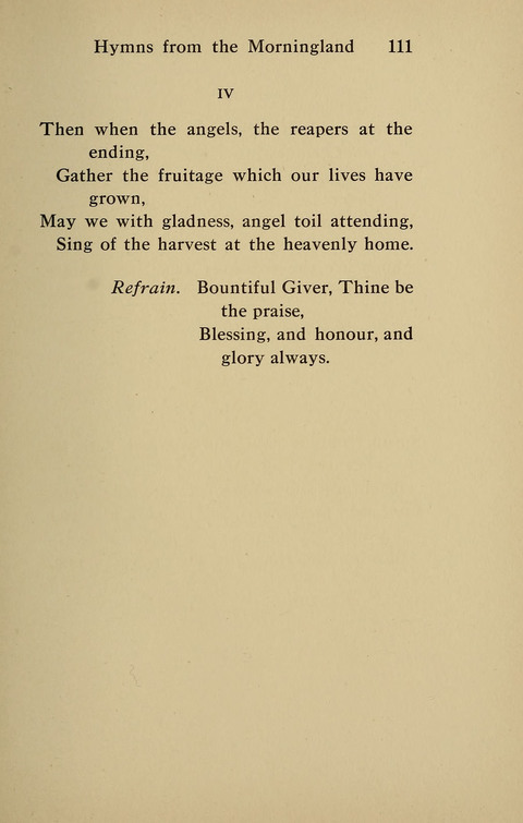 Hymns from the Morningland page 110