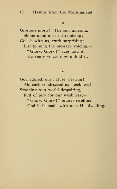 Hymns from the Morningland page 9