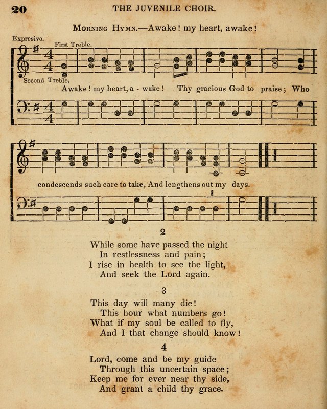 Juvenile Choir: for the use of Sabbath Schools, Bible Classes and the social circle page 20