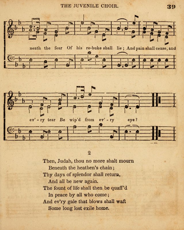 Juvenile Choir: for the use of Sabbath Schools, Bible Classes and the social circle page 39