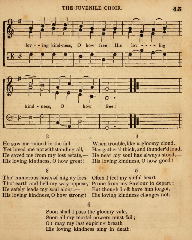 Juvenile Choir: for the use of Sabbath Schools, Bible Classes and the social circle page 45