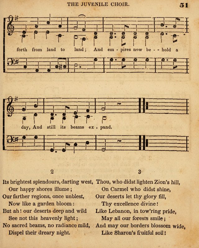 Juvenile Choir: for the use of Sabbath Schools, Bible Classes and the social circle page 51