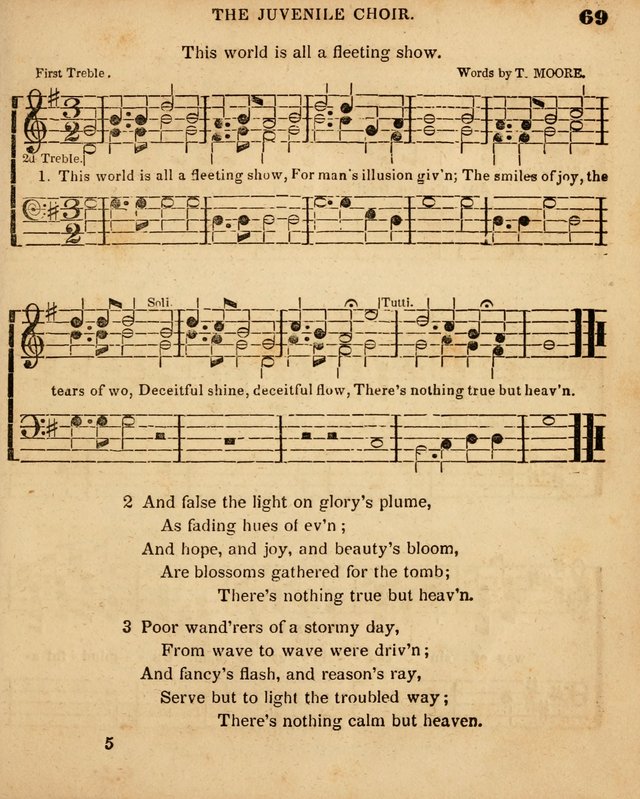 Juvenile Choir: for the use of Sabbath Schools, Bible Classes and the social circle page 69