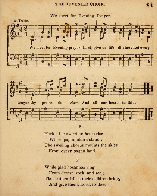 Juvenile Choir: for the use of Sabbath Schools, Bible Classes and the social circle page 81