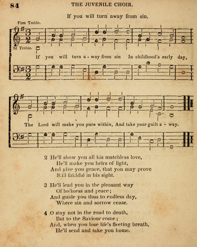 Juvenile Choir: for the use of Sabbath Schools, Bible Classes and the social circle page 84