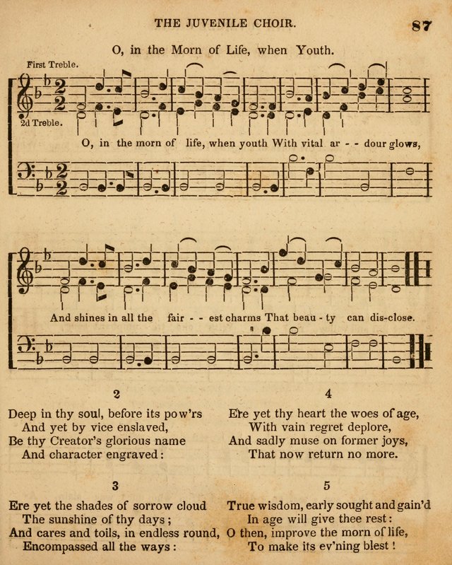 Juvenile Choir: for the use of Sabbath Schools, Bible Classes and the social circle page 87