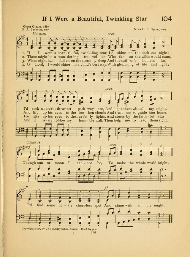 Junior Carols: a collection of sacred songs for Junior Societies, Sunday Schools, the Home Circle page 101