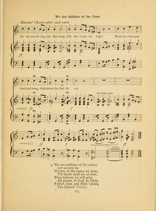 Junior Carols: a collection of sacred songs for Junior Societies, Sunday Schools, the Home Circle page 103