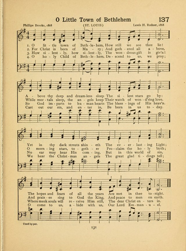 Junior Carols: a collection of sacred songs for Junior Societies, Sunday Schools, the Home Circle page 131