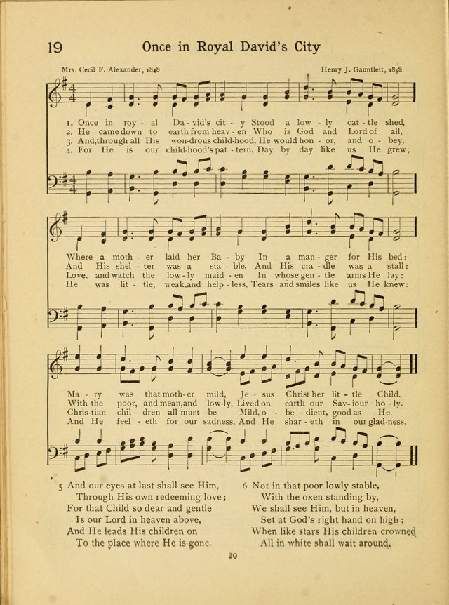 Junior Carols: a collection of sacred songs for Junior Societies, Sunday Schools, the Home Circle page 20