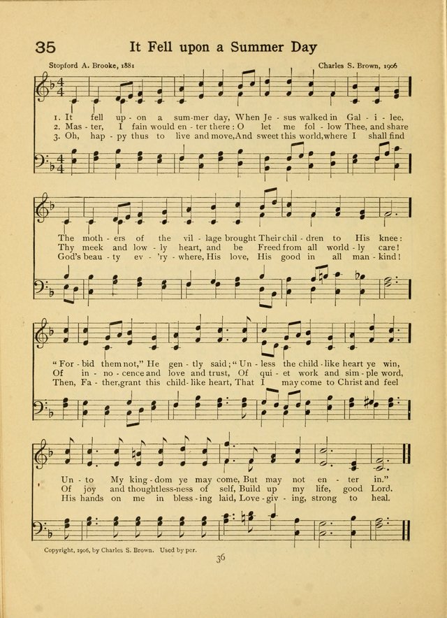 Junior Carols: a collection of sacred songs for Junior Societies, Sunday Schools, the Home Circle page 36