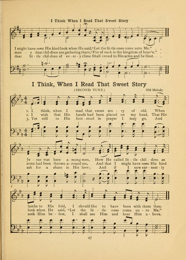 Junior Carols: a collection of sacred songs for Junior Societies, Sunday Schools, the Home Circle page 47