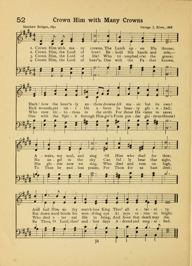 Junior Carols: a collection of sacred songs for Junior Societies, Sunday Schools, the Home Circle page 54