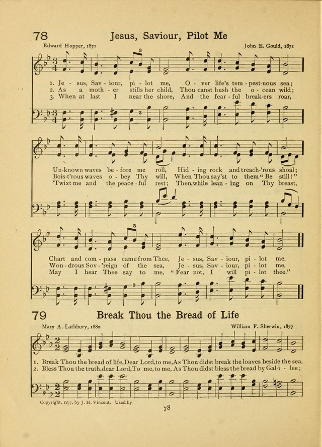 Junior Carols: a collection of sacred songs for Junior Societies, Sunday Schools, the Home Circle page 78