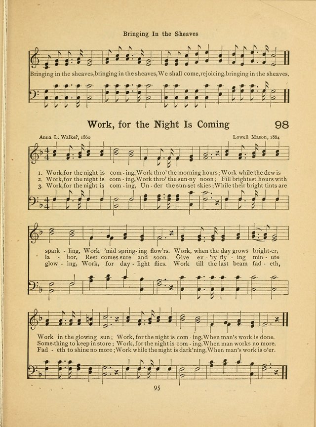 Junior Carols: a collection of sacred songs for Junior Societies, Sunday Schools, the Home Circle page 95