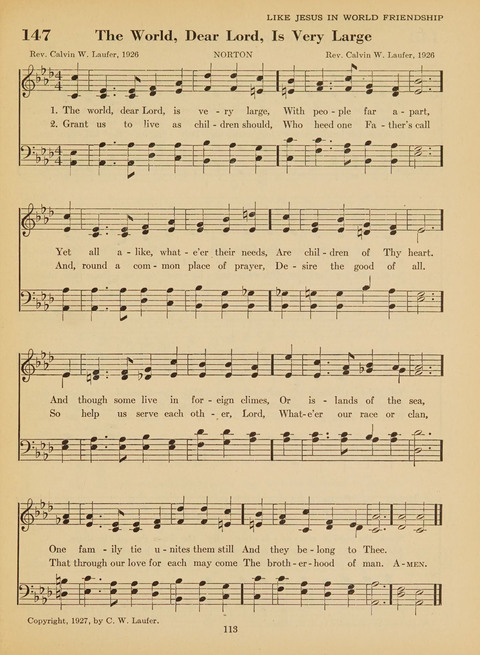 Junior Church School Hymnal: for use in the junior section of the church school, in the home, and in junior congragations (Teacher