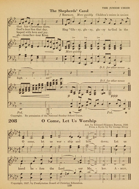 Junior Church School Hymnal: for use in the junior section of the church school, in the home, and in junior congragations (Teacher