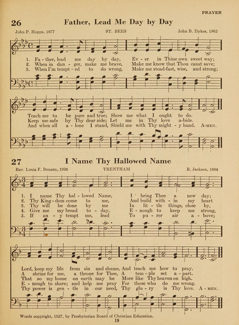 Junior Church School Hymnal: for use in the junior section of the church school, in the home, and in junior congragations (Teacher