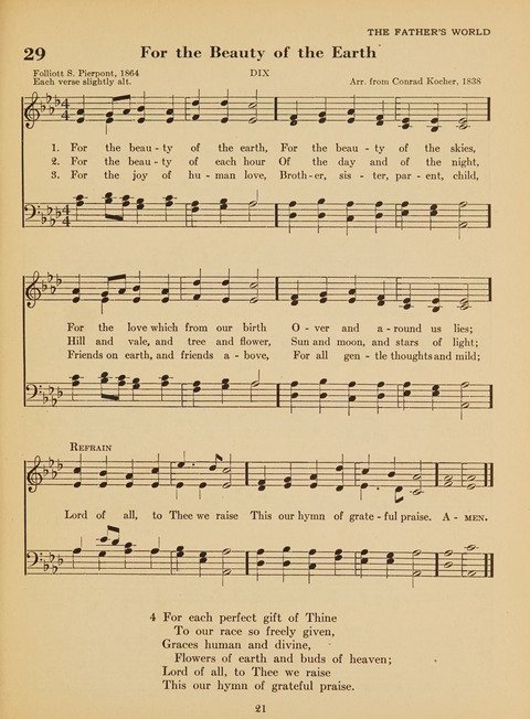 Junior Church School Hymnal: for use in the junior section of the church school, in the home, and in junior congragations (Teacher