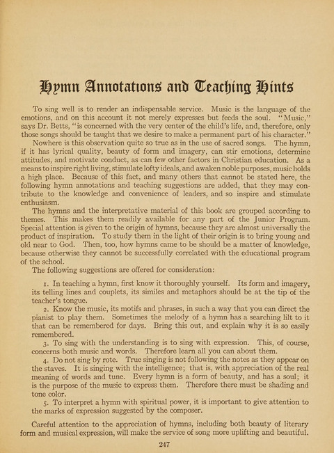 Junior Church School Hymnal: for use in the junior section of the church school, in the home, and in junior congragations (Teacher