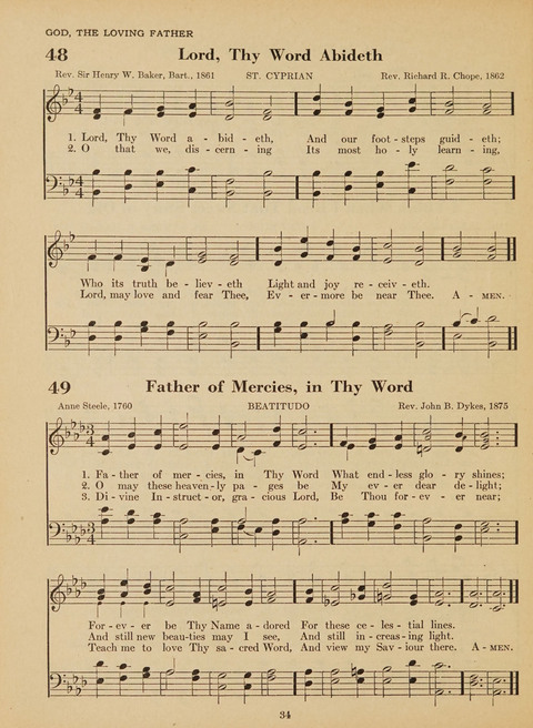 Junior Church School Hymnal: for use in the junior section of the church school, in the home, and in junior congragations (Teacher