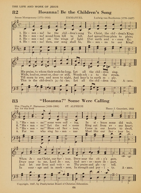 Junior Church School Hymnal: for use in the junior section of the church school, in the home, and in junior congragations (Teacher