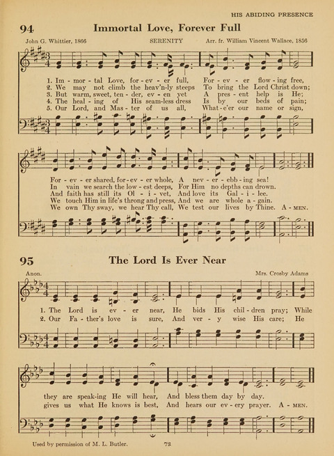 Junior Church School Hymnal: for use in the junior section of the church school, in the home, and in junior congragations (Teacher