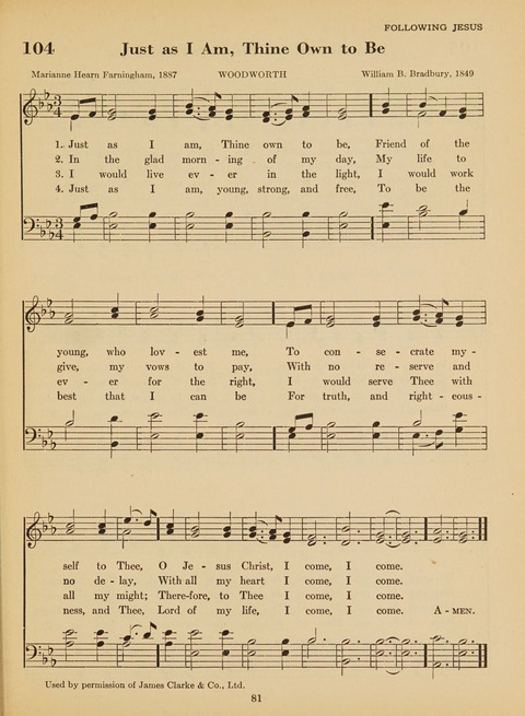 Junior Church School Hymnal: for use in the junior section of the church school, in the home, and in junior congragations (Teacher