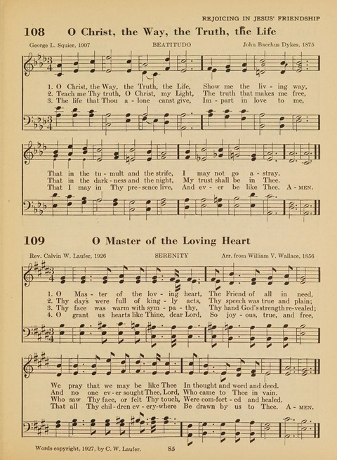 Junior Church School Hymnal: for use in the junior section of the church school, in the home, and in junior congragations (Teacher