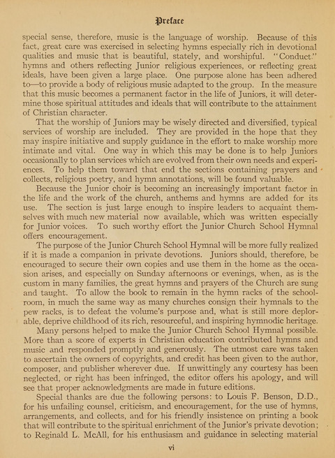 Junior Church School Hymnal: for use in the junior section of the church school, in the home, and in junior congragations (Teacher