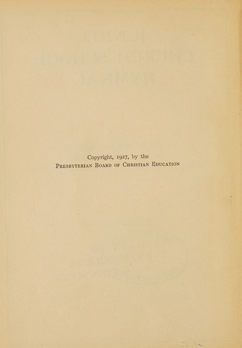 Junior Church School Hymnal: for use in the junior section of the church school, in the home, and in junior congragations (Teacher