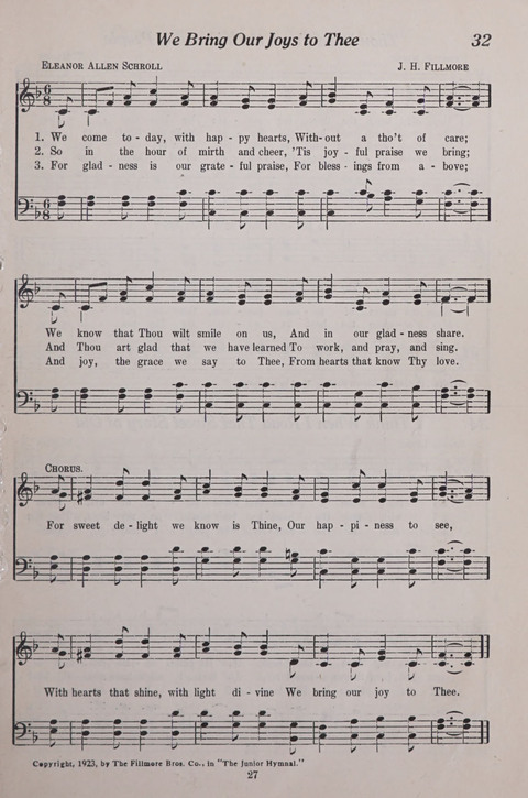 The Junior Hymnal page 27