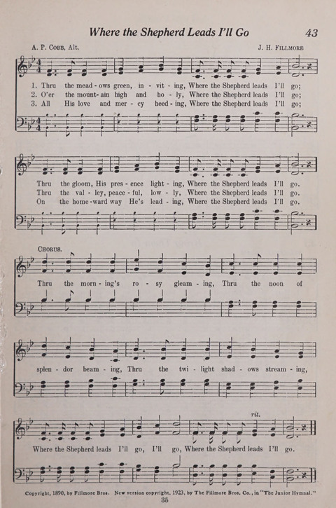 The Junior Hymnal page 35