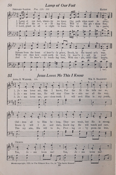 The Junior Hymnal page 40