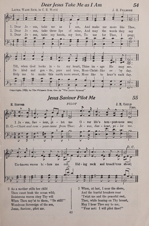 The Junior Hymnal page 43