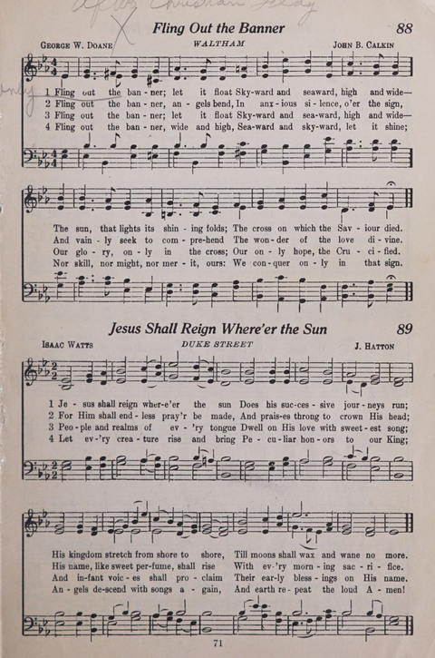 The Junior Hymnal page 71